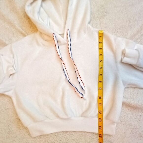 Furry white Crop hoodie - Picture 5 of 5